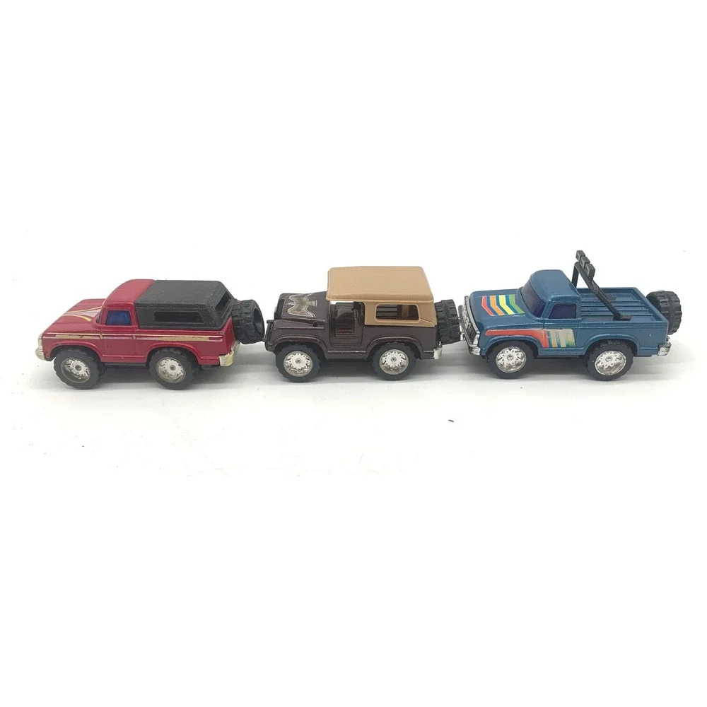 Vintage Arco Diecast Toy Trucks Set 3 1980s Pull Back Action Stomper Hong Kong